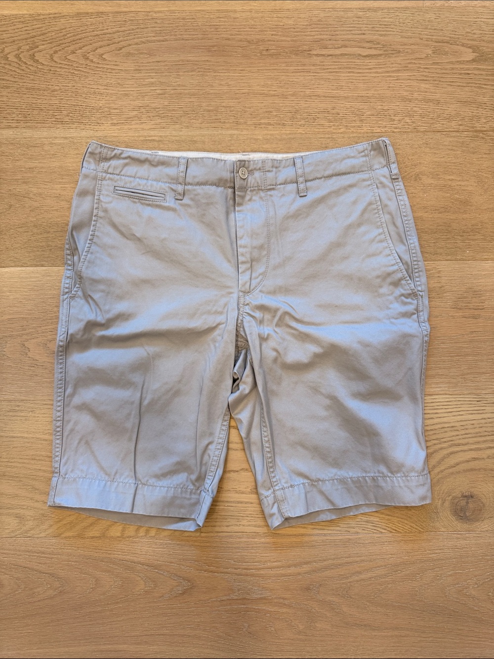 Men's Light Gray Cotton Blend Chino Shorts